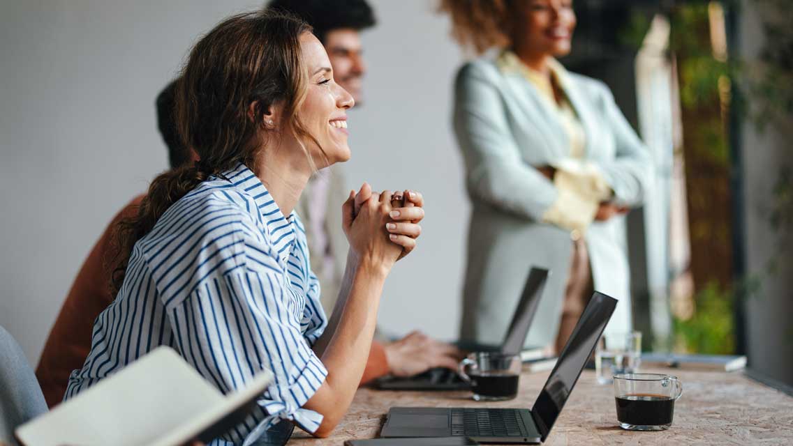 a strong, healthy, vibrant woman at work