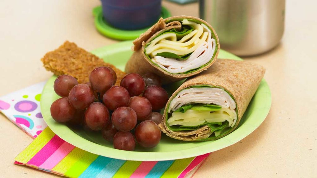 a healthy wrap for school lunch