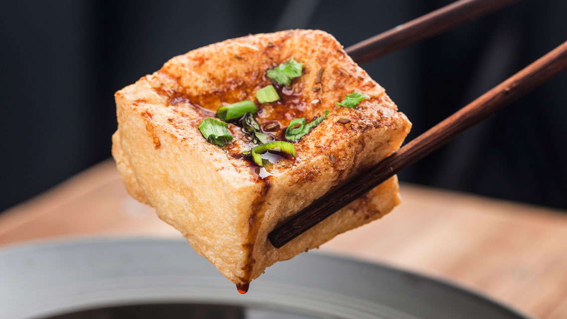 grilled tofu and soy sauce