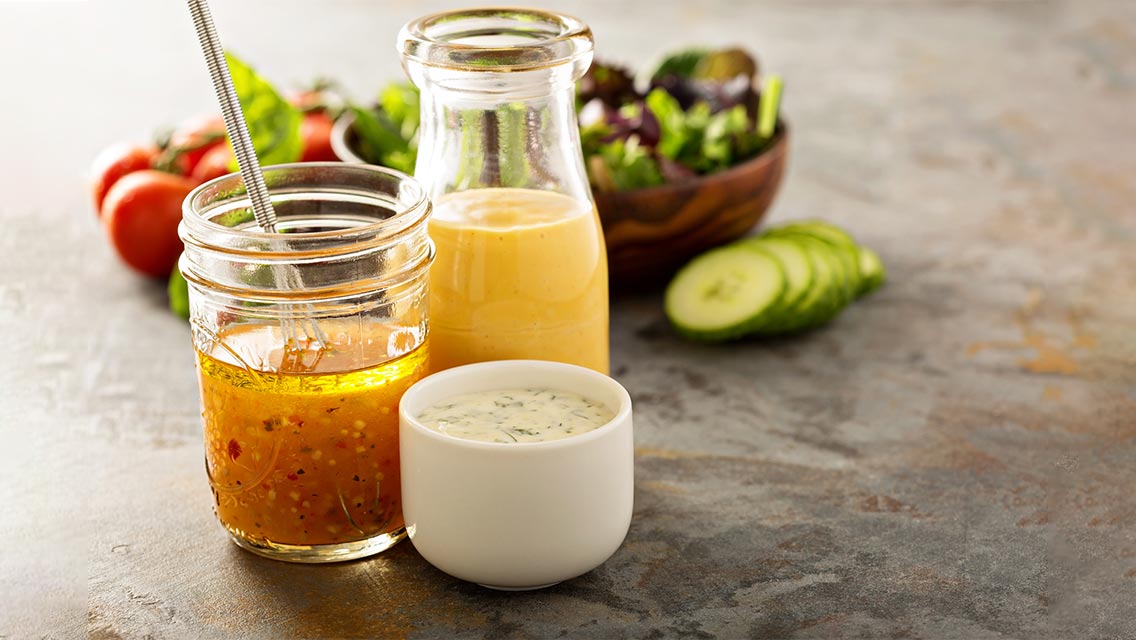 Variety of salad dressings