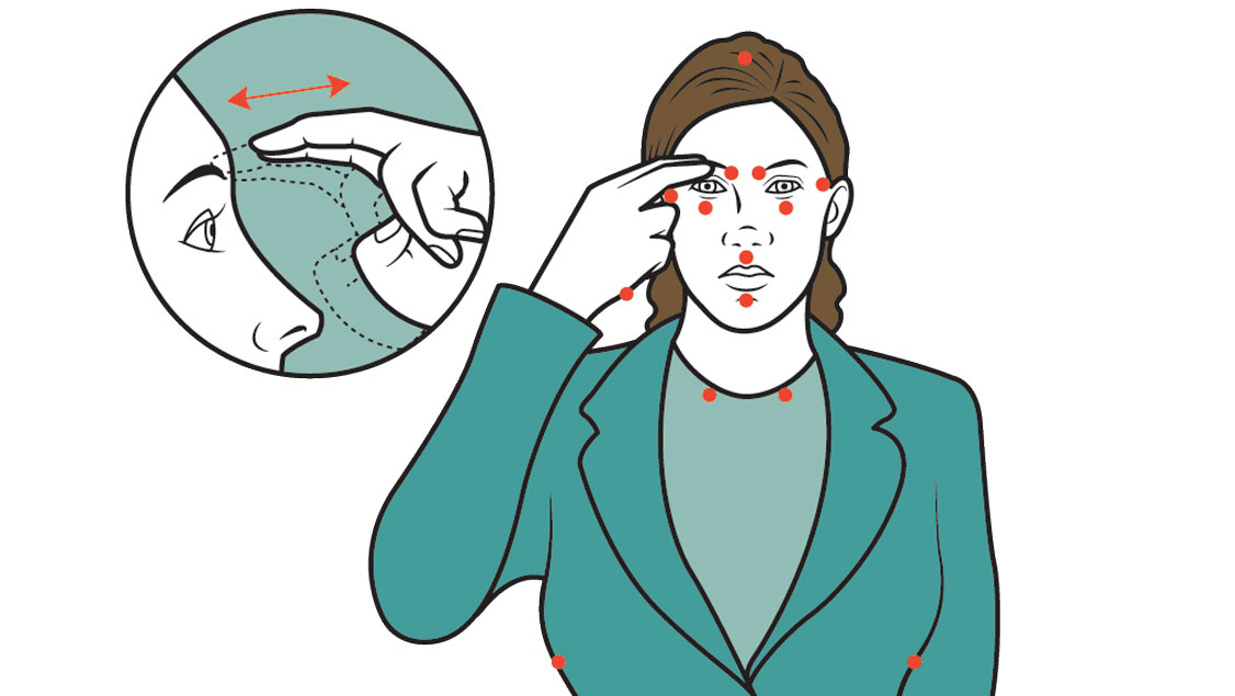 illustration of spots for tapping (eft)
