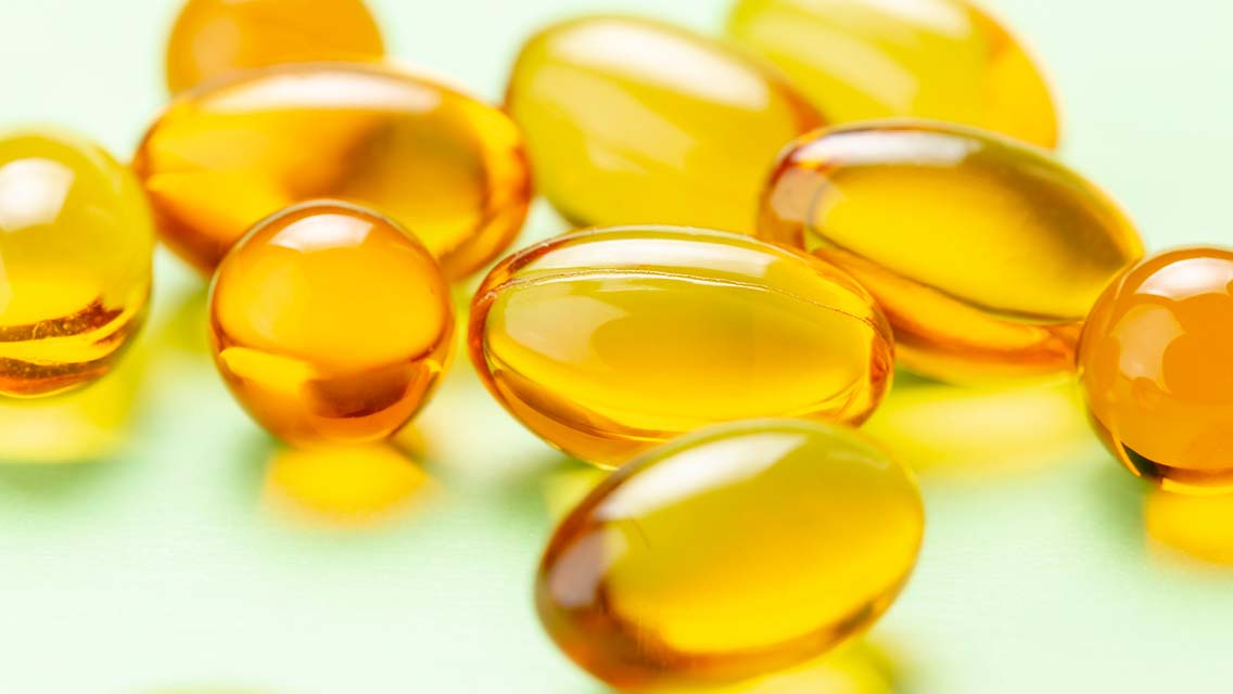 vitamin D capsules.