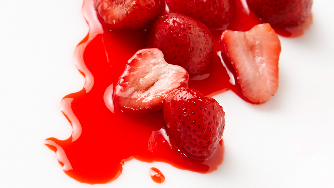 artificial food coloring and strawberries