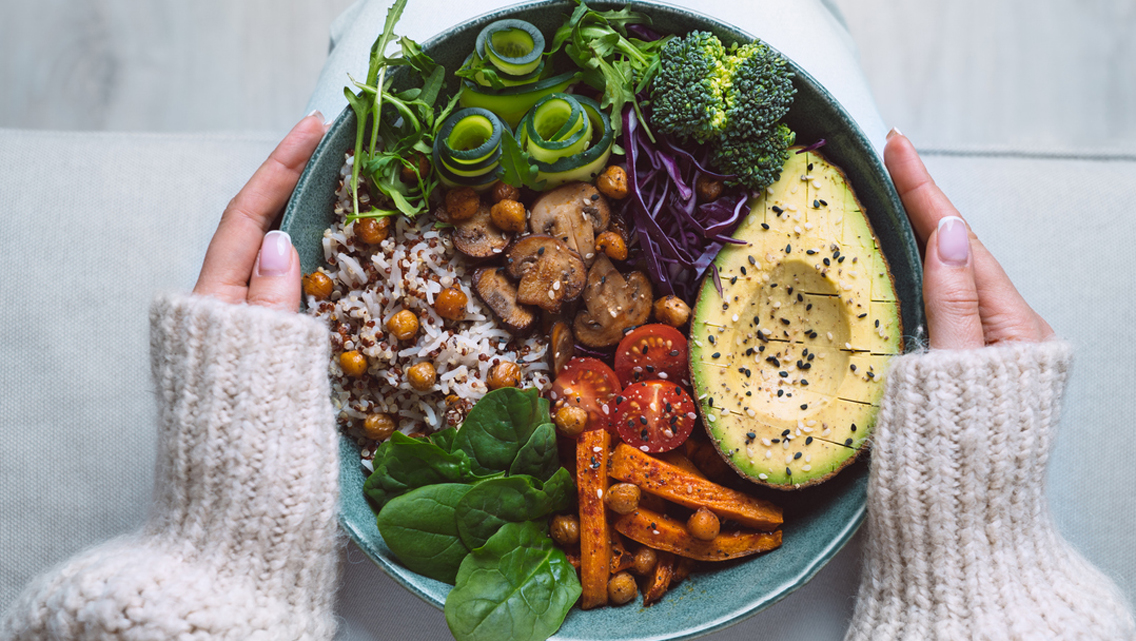a bowl filled with a variety of whole foods