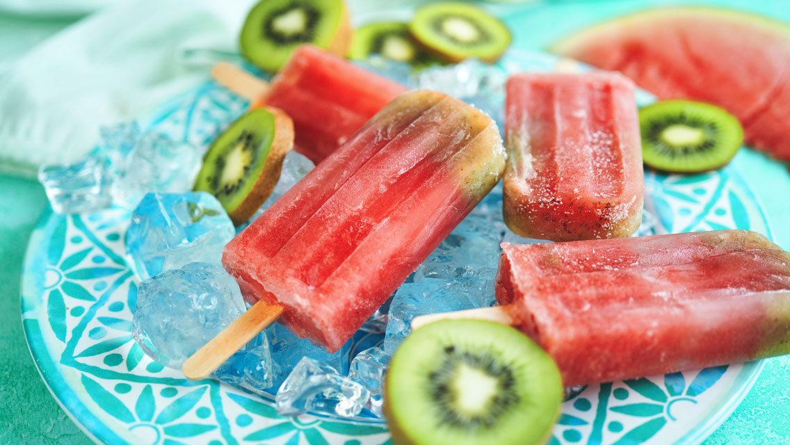 kiwi watermelon ice pops
