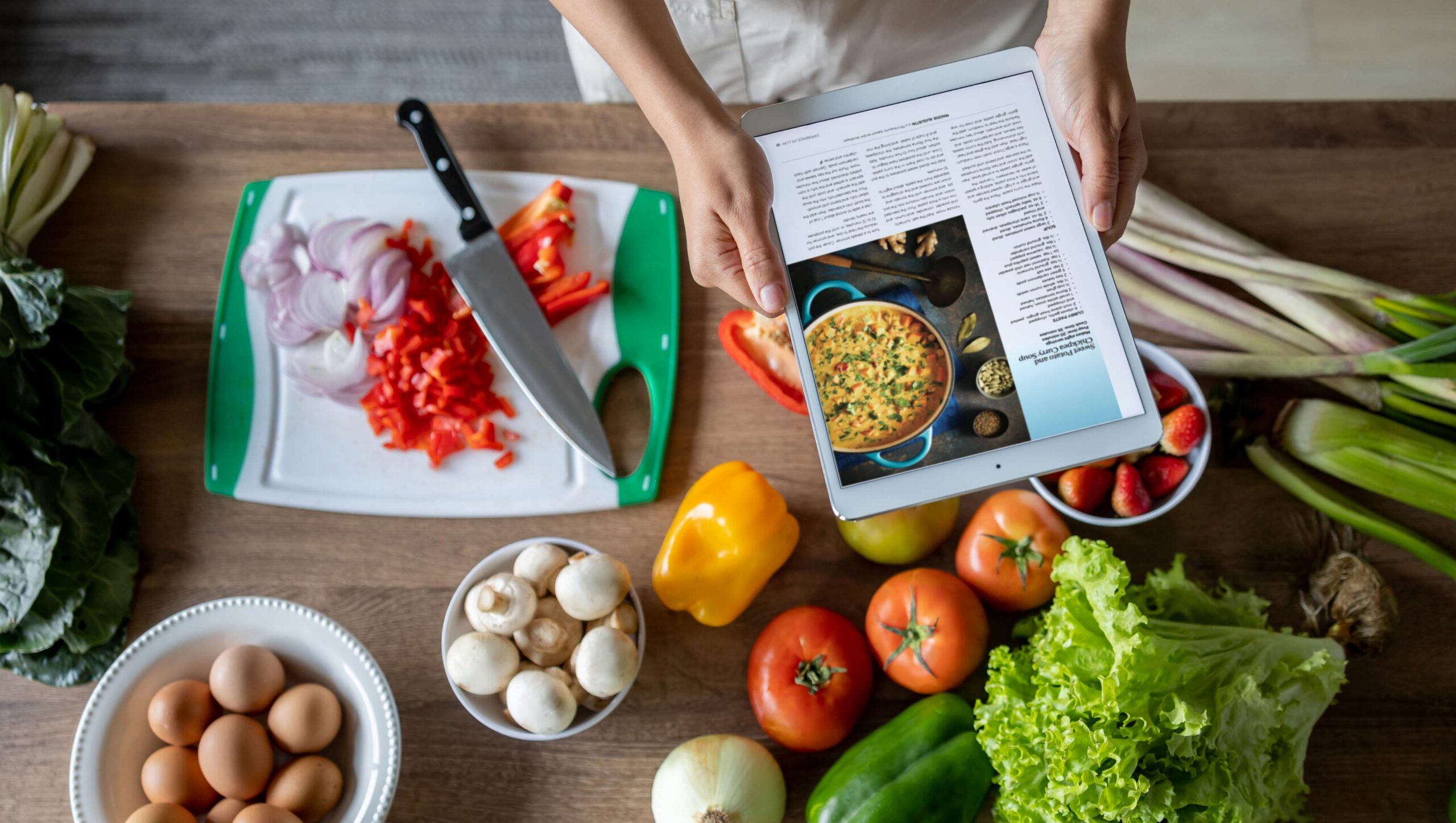 a person making a new recipe