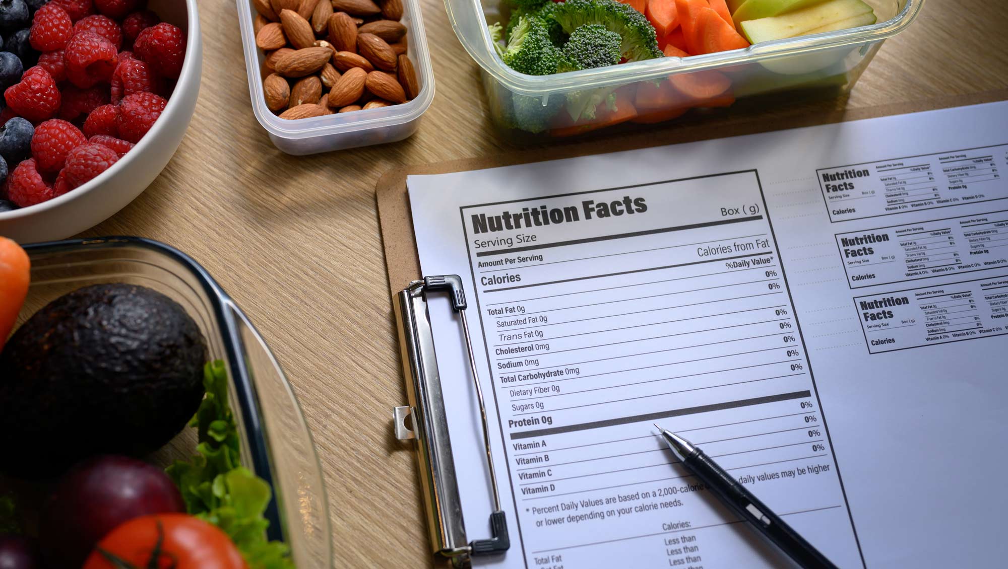 nutrition facts sheet