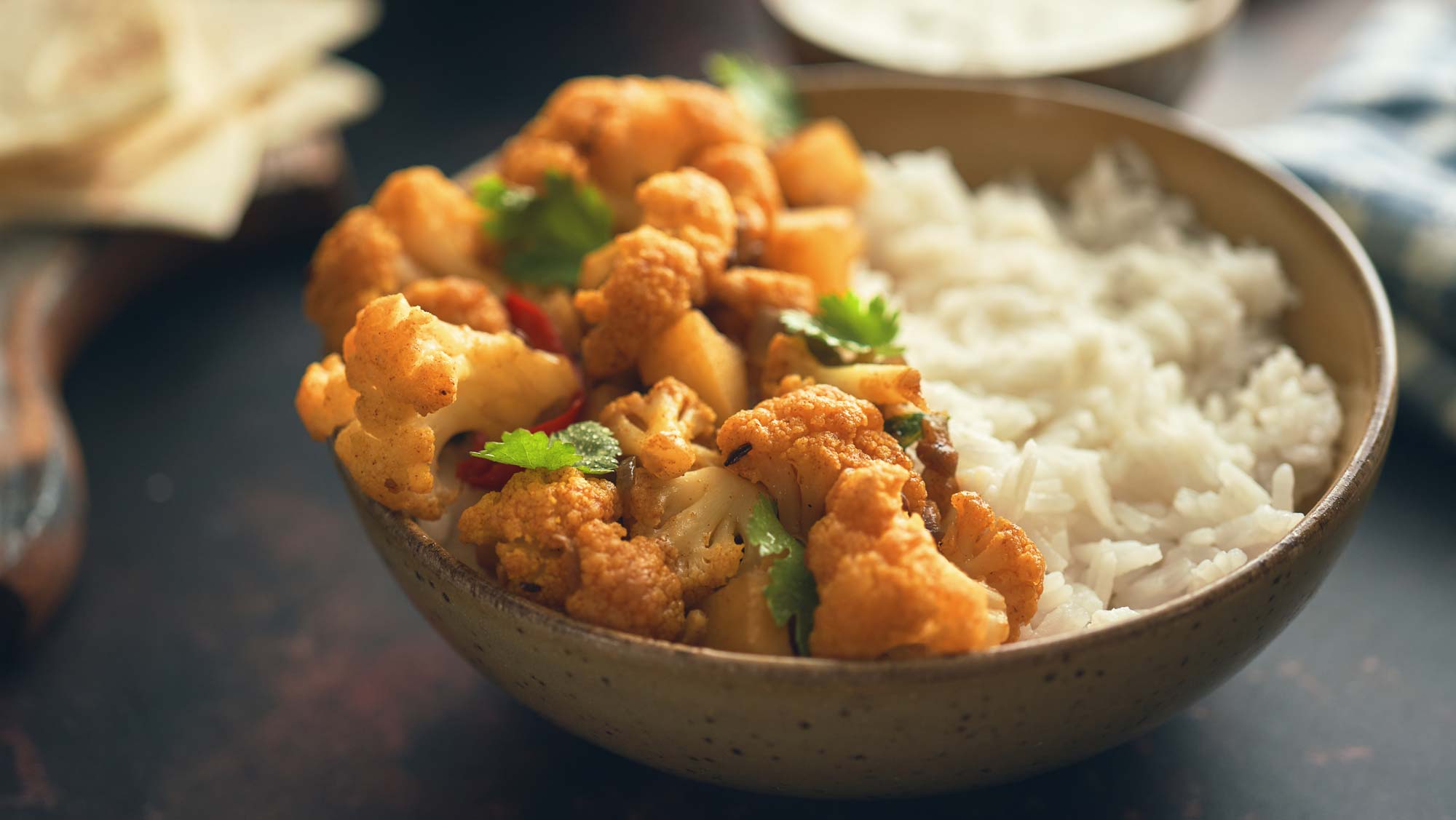 vegetable curry and rice