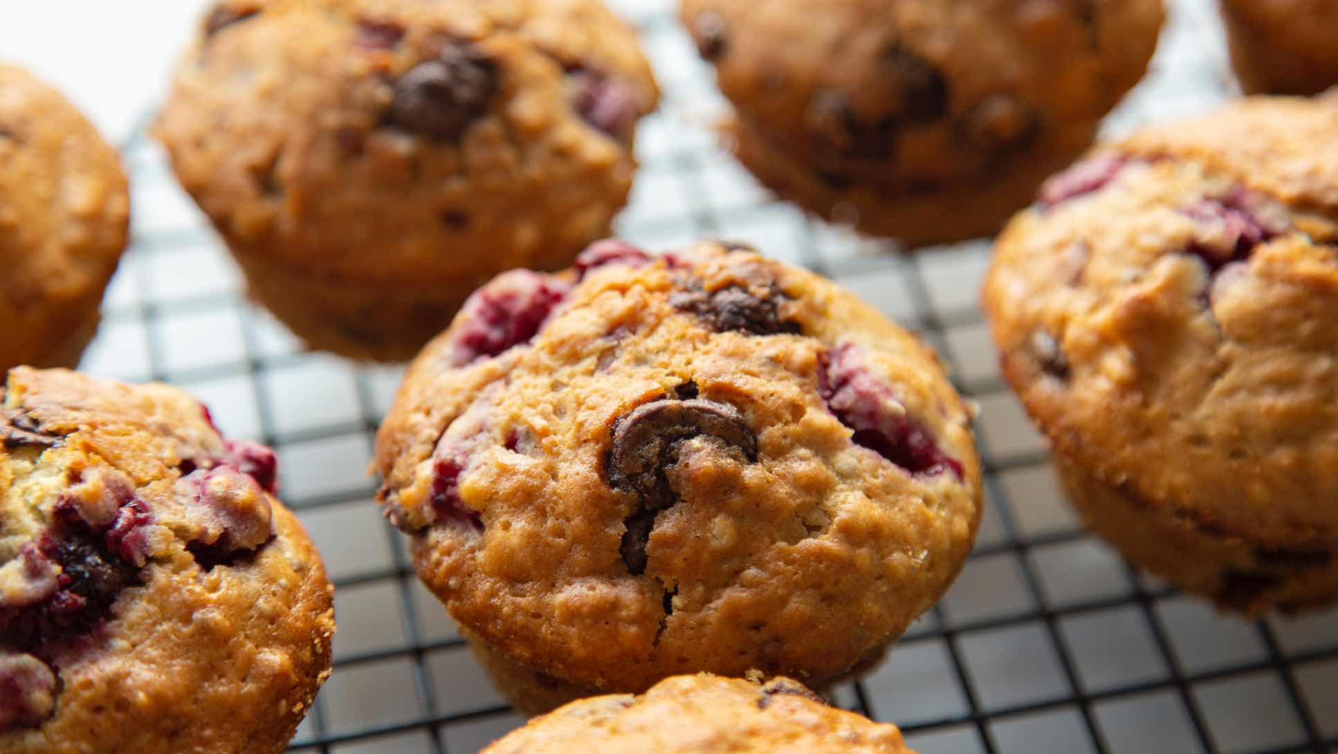 Almond butter and jam muffins.