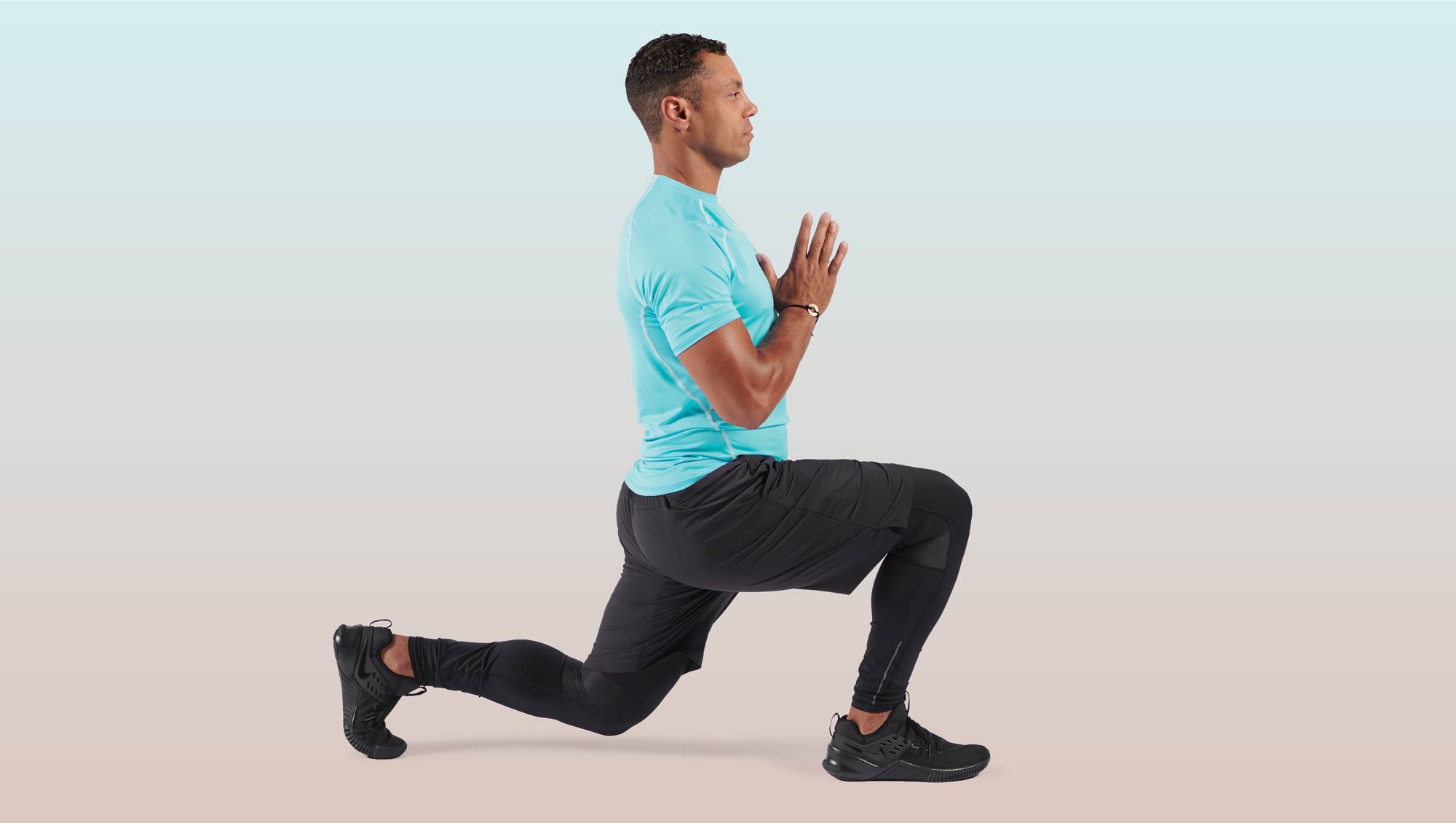 man performing a lunge