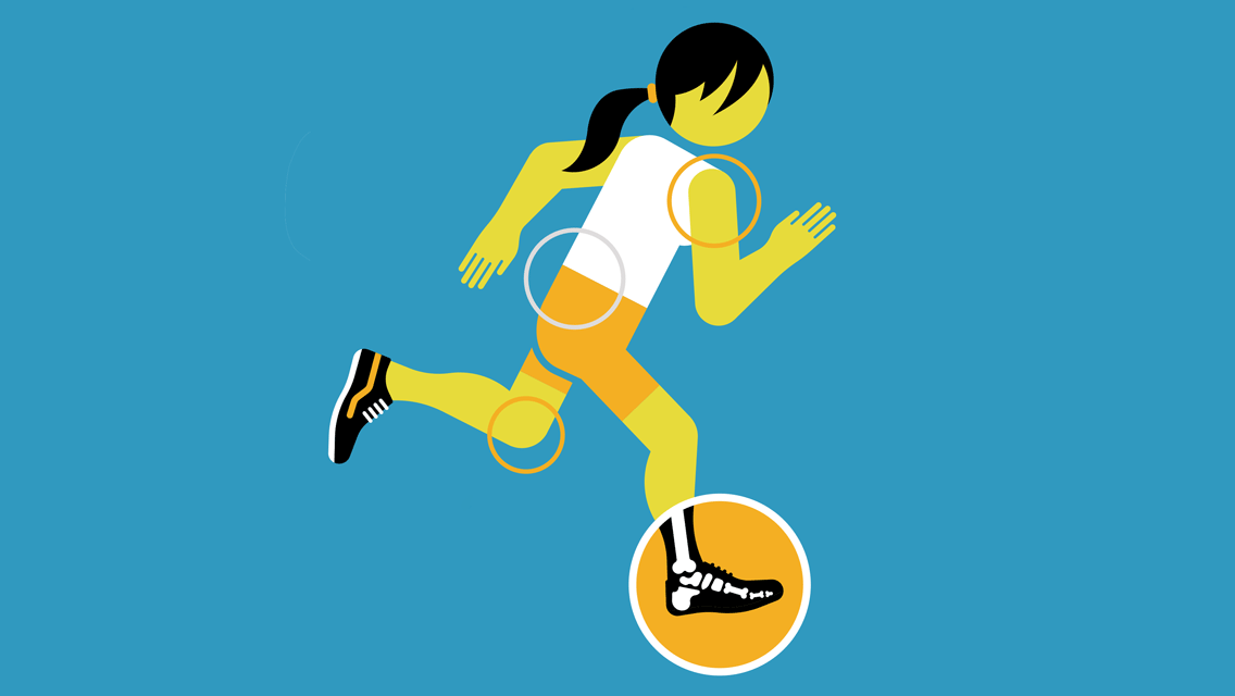 illustration woman running