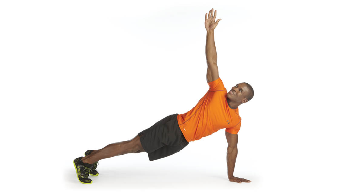Man doing t-roll pushup