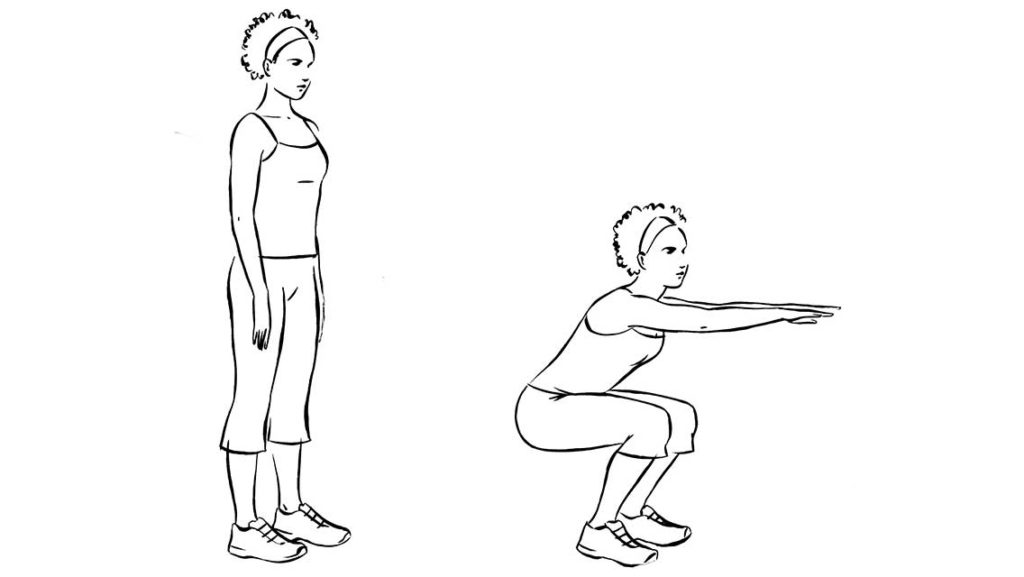 illustration squat