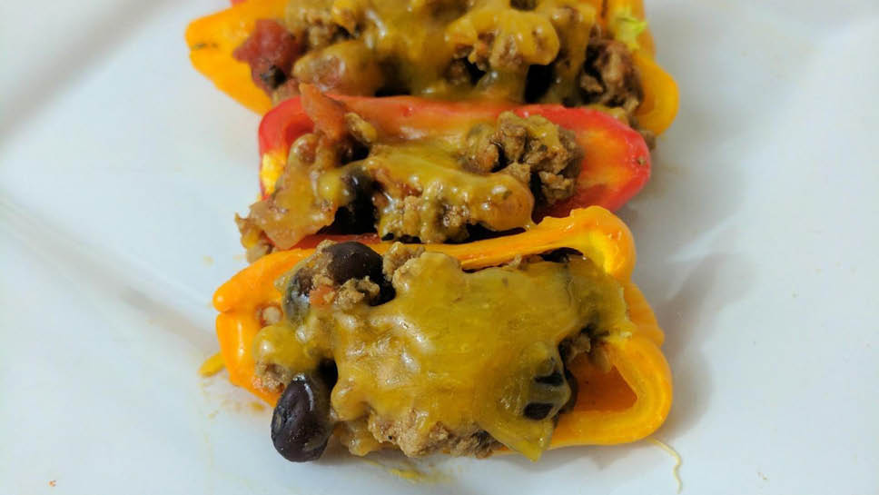 peppers filled with taco filling