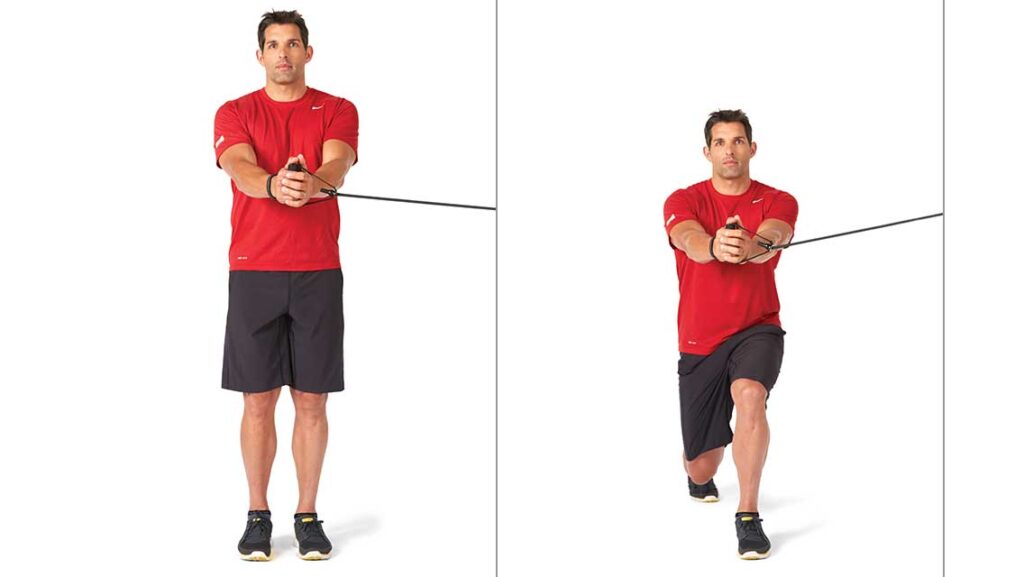 anti rotation lunge with resistance band 