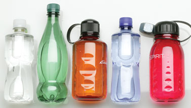 plastic water bottles