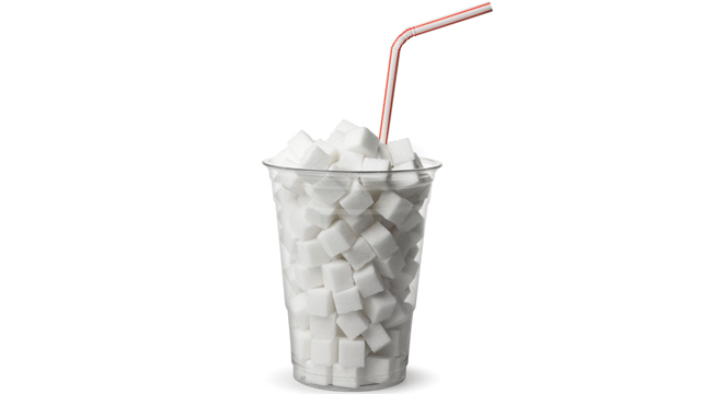 cup with sugar cubes