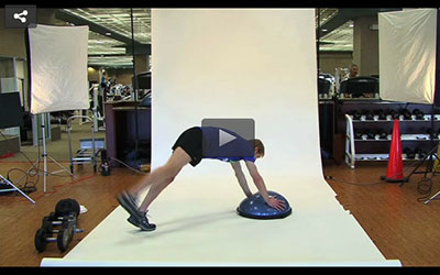 Hyperfit Workout: BOSU Pushups With Leg Lift to Single-Leg Squats (Video)