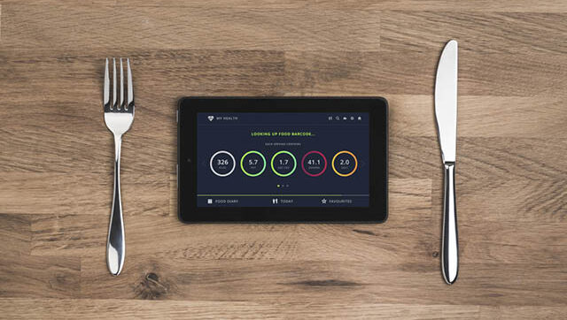 ipad between fork and knife