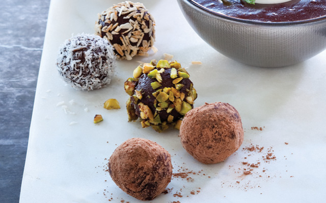 Coconut chocolate truffles