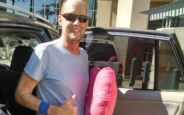Ed Kriesel leaving hospital after double lung transplant