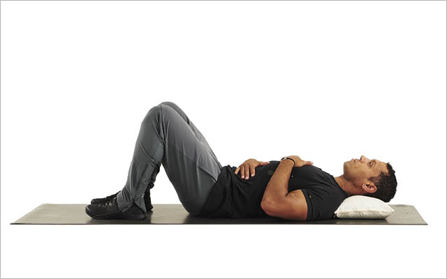 Person doing pelvic floor exercises