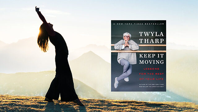 Twyla Tharp dancing on mountain