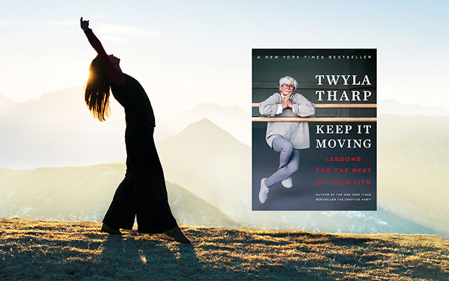 Twyla Tharp dancing on mountain