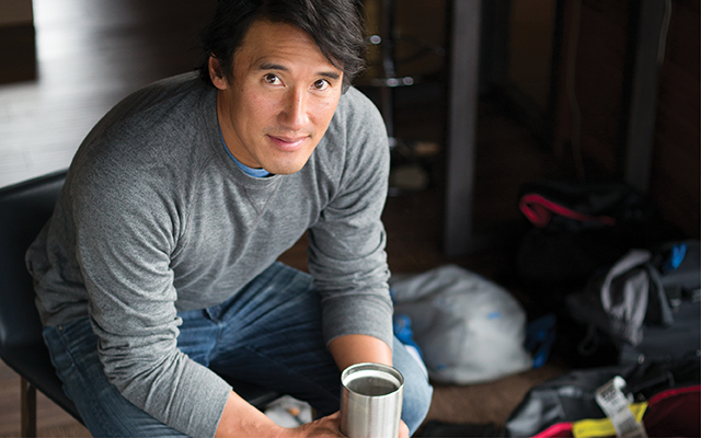 Cover model Jimmy Chin