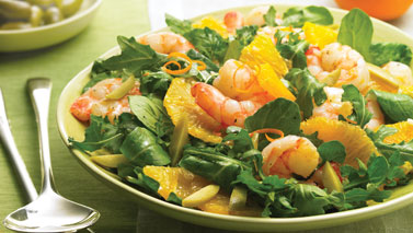 Shrimp and orange salad