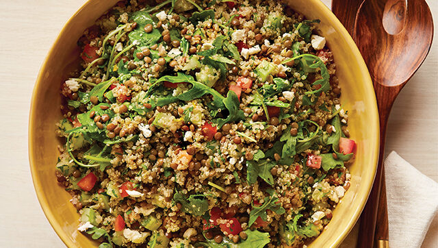 Lemony Lentil Quinoa Salad