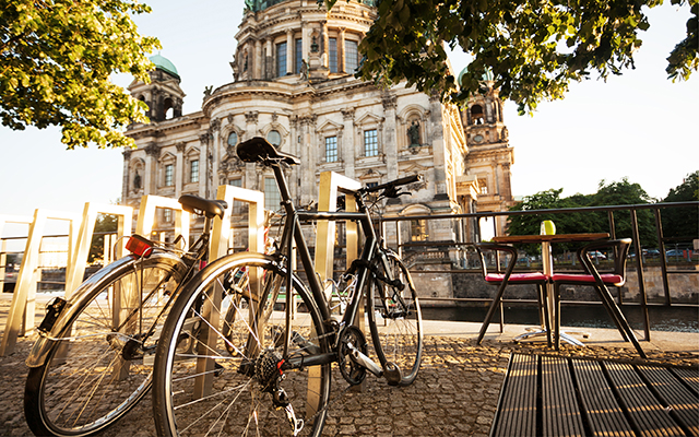 Traveling through Berlin by Bike