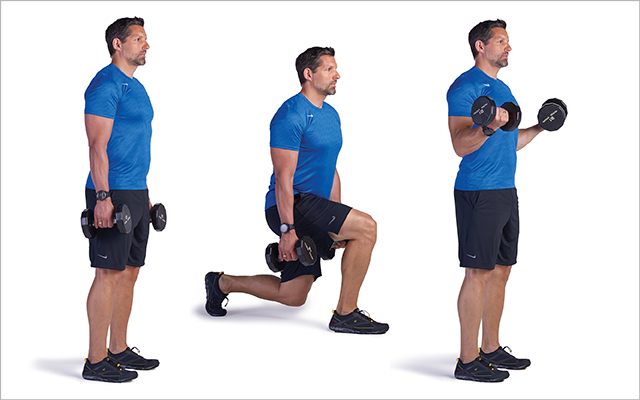 lunge-to-curl