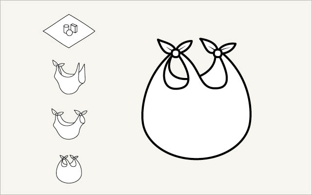 Illustration of eco-friendly gift wrapping method