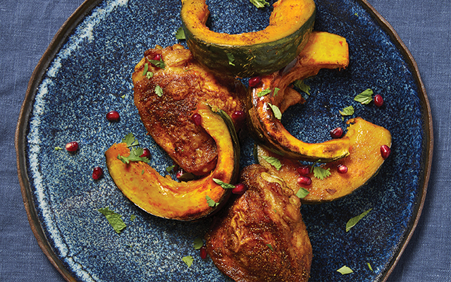 Moroccan-Spiced-Chicken-Thighs-With-Kabocha-Squash