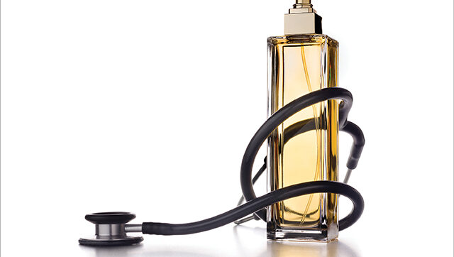 perfume and stethscope