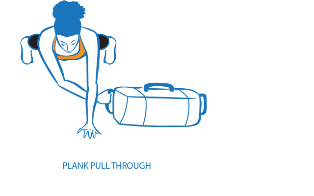 Plank-Pull-Through
