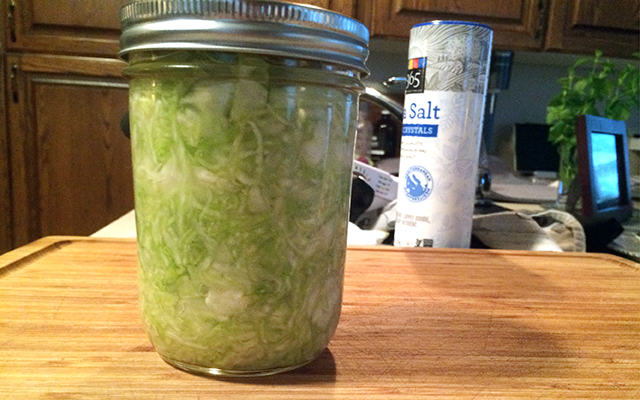 jar of sauerkraut
