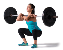 metabolic resistance barbell squat down