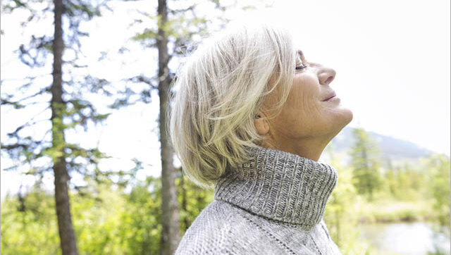 Woman enjoy peace and quiet