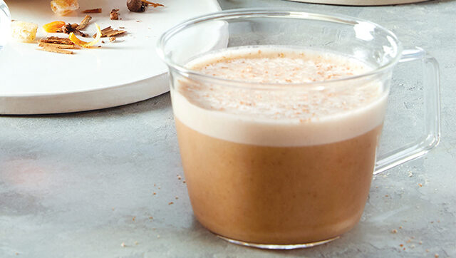 spiced nog mocktail