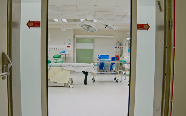 hospital surgery room stretcher