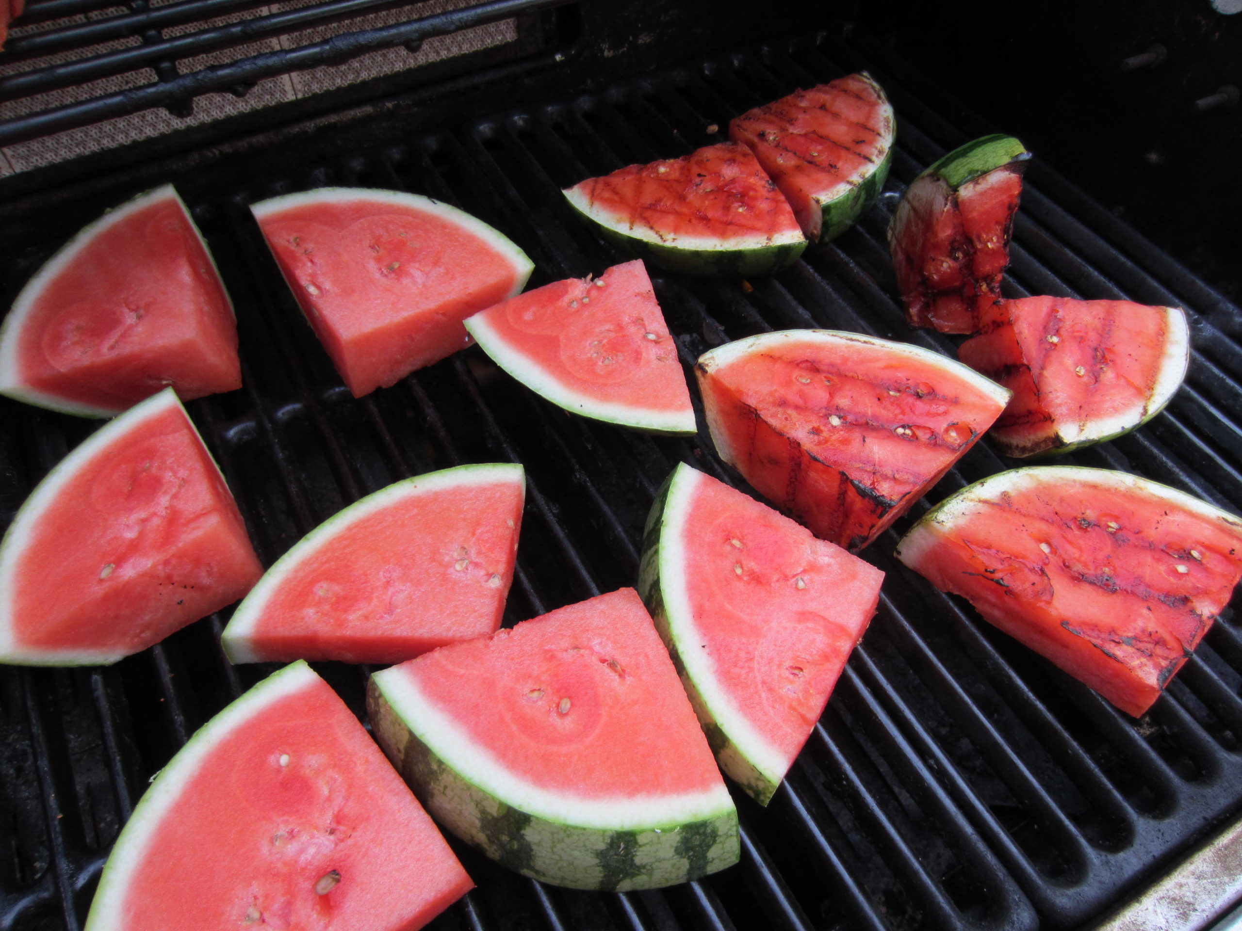 watermelon on grill
