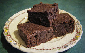 A plate of cricket-flour brownies