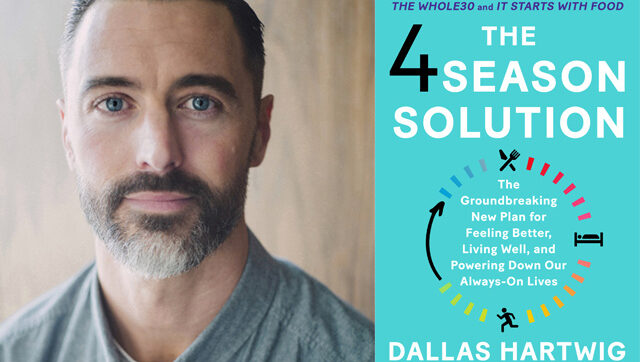 Dallas Hartwig is pictured with his new book, The 4 Season Solution.