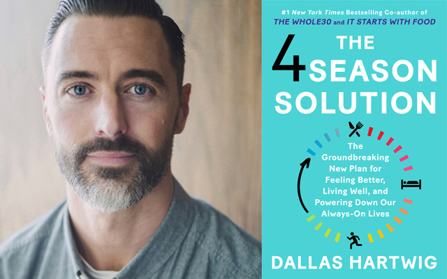 Dallas Hartwig is pictured with his new book, The 4 Season Solution.