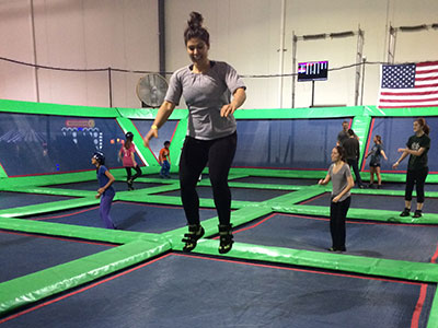 Unexpected bonus: Bouncing around on a trampoline is a great workout.