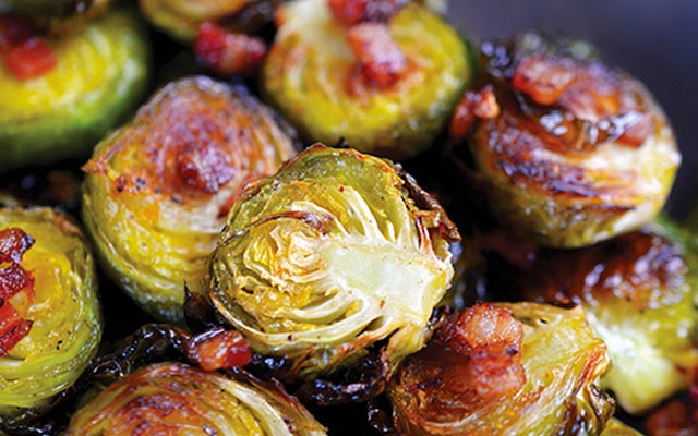 charred Brussel sprouts