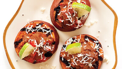 Grilled Sweet-Potato Rounds With Chorizo