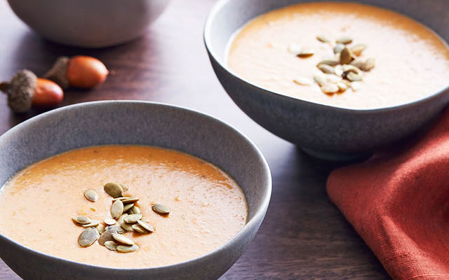 A bowl of Whole30 sweet-potato soup